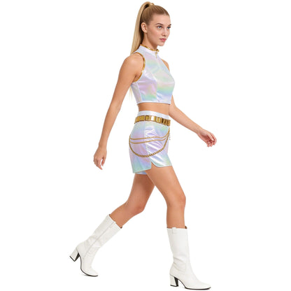 KPop Rumi Costume Shinny PU Leather "What It Sound Like" Rumi Cosplay Outfit