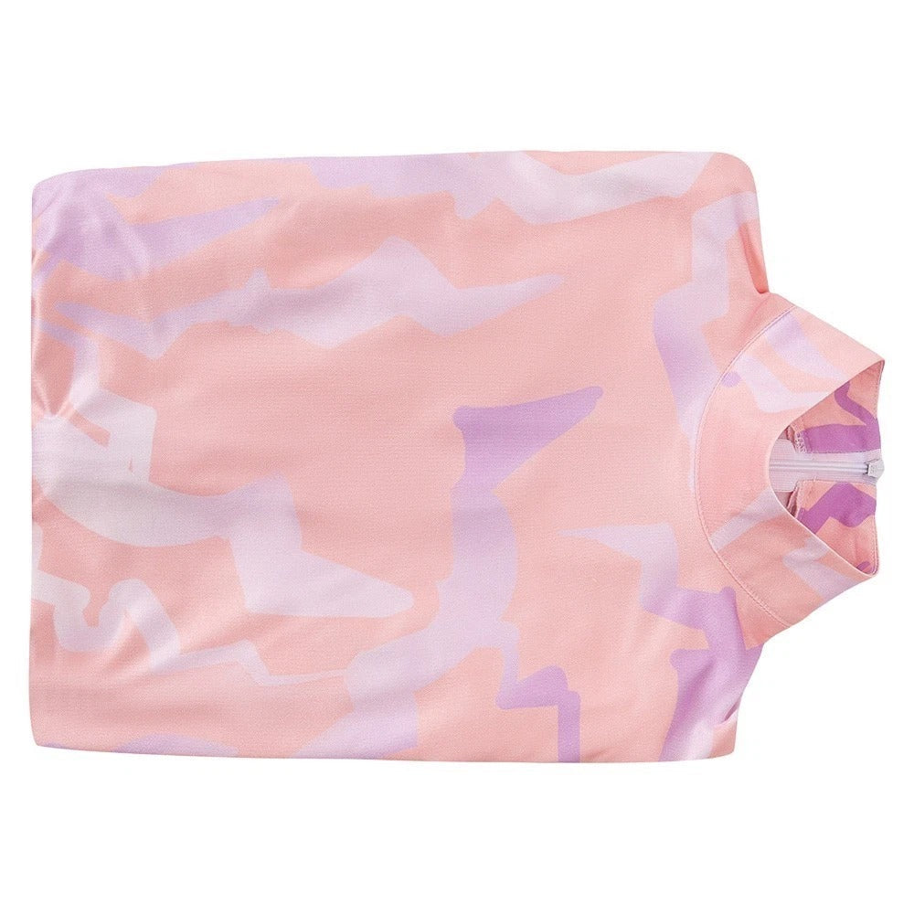 KPop Bodysuit Pink Demonic Pattern Jumpsuit for Girls and Adult Anime Cosplay