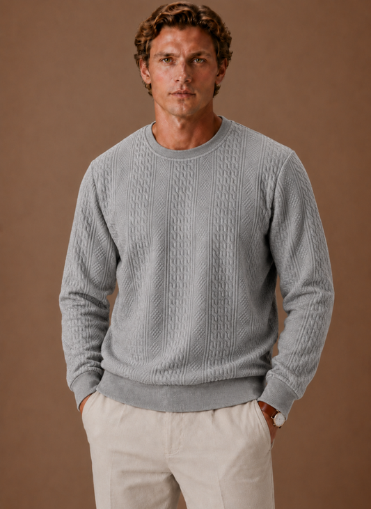 Harlow | Cable Knit Crew Neck Sweater