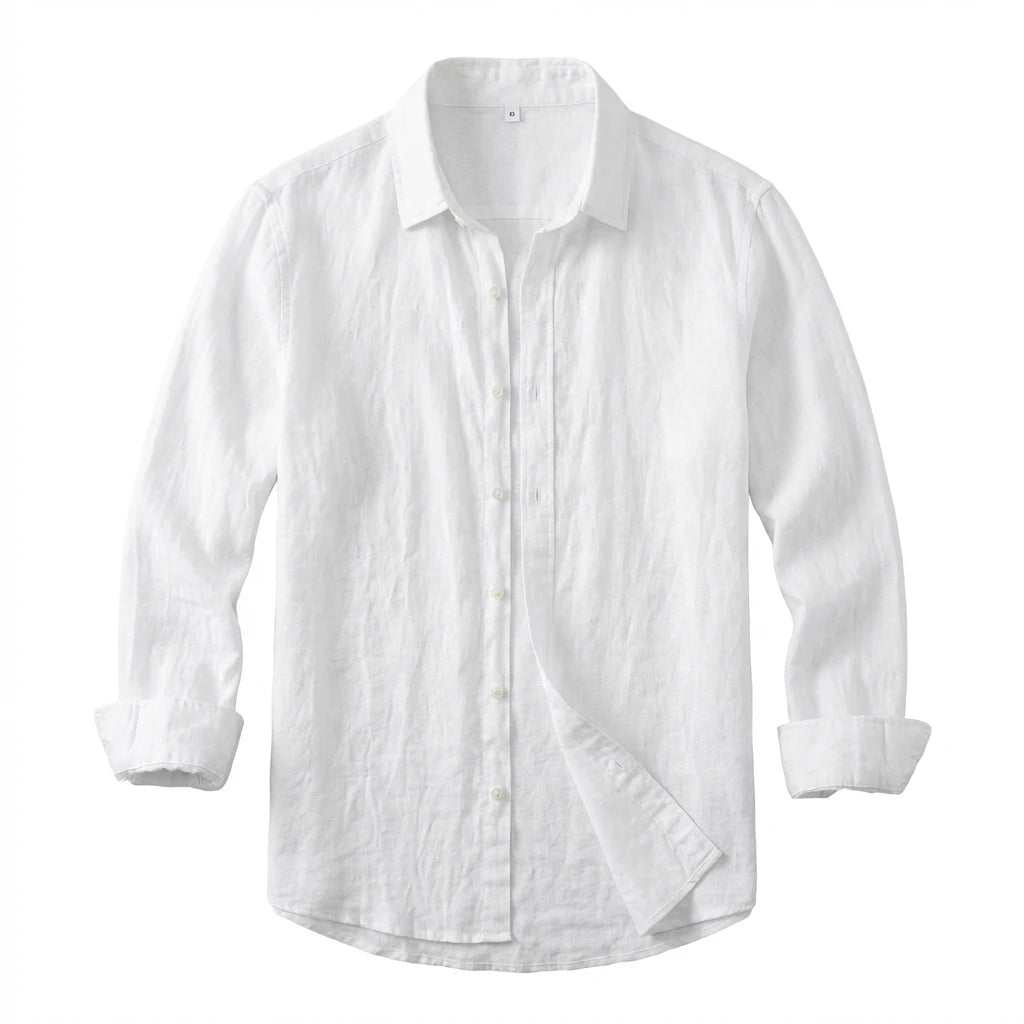 Men's 100% European Linen Shirt | Soft Relaxed Fit Summer Top 2