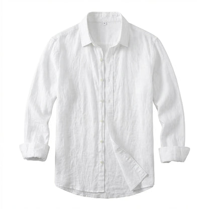 Men's 100% European Linen Shirt | Soft Relaxed Fit Summer Top 2