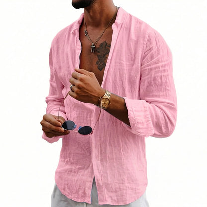 Men's 100% European Linen Shirt | Soft Relaxed Fit Summer Top 6