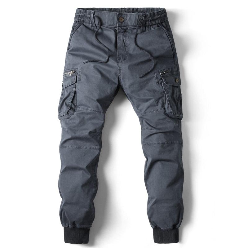 Men's Cotton Cargo Joggers | Comfortable Relaxed Fit Pants with Multiple Pockets 5