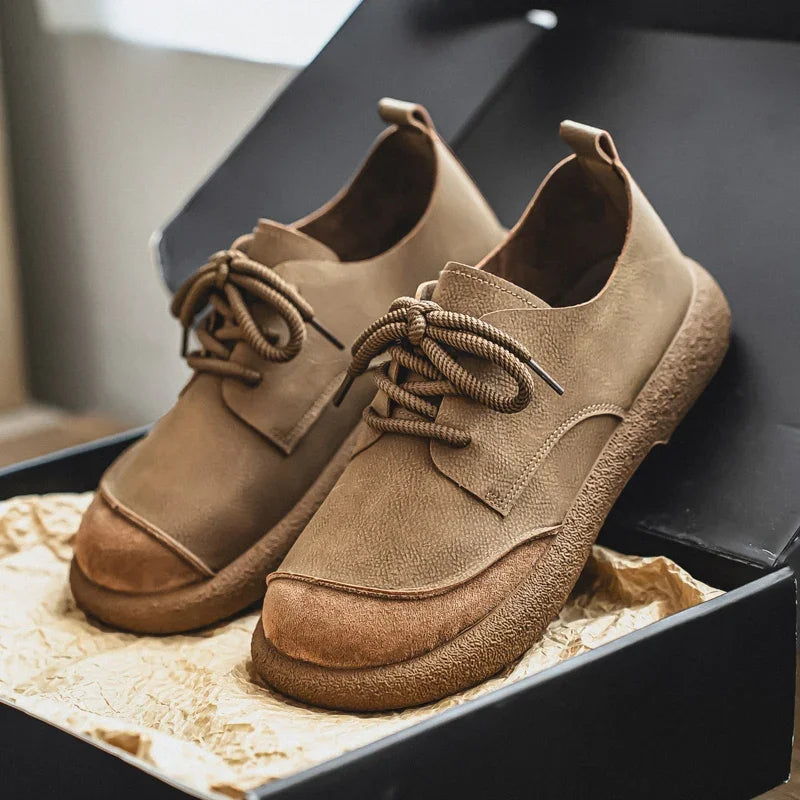 Men's Genuine Leather Sneakers | Artisan Handcrafted Casual Shoes | Comfortable Suede Design 2