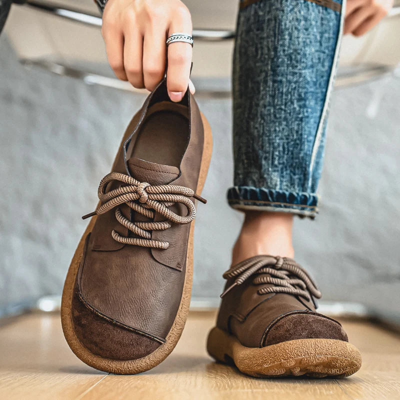 Men's Genuine Leather Sneakers | Artisan Handcrafted Casual Shoes | Comfortable Suede Design 6