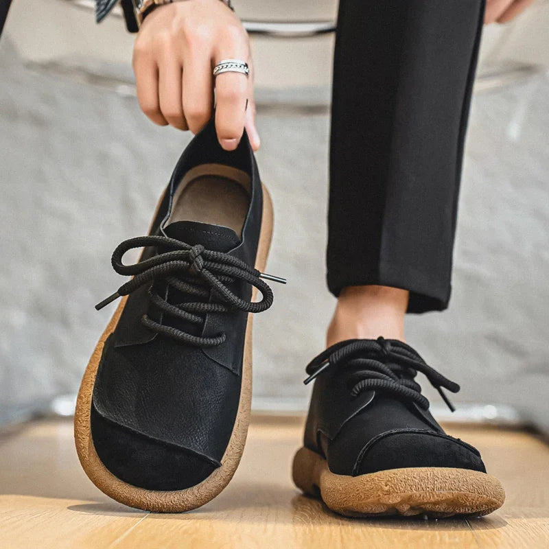 Men's Genuine Leather Sneakers | Artisan Handcrafted Casual Shoes | Comfortable Suede Design 7