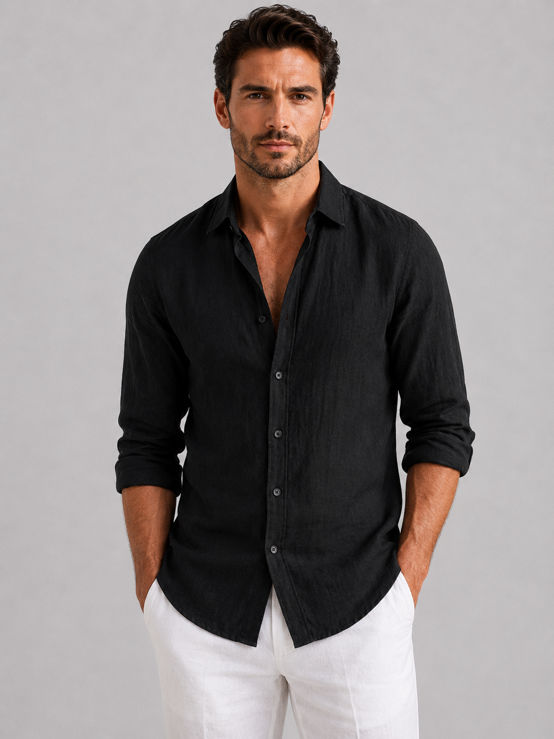 Caspian | Linen-Look Summer Shirt