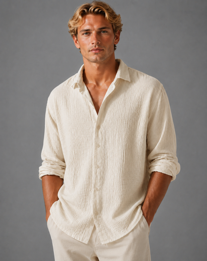 Emile | Men's Linen Button-Up Shirt