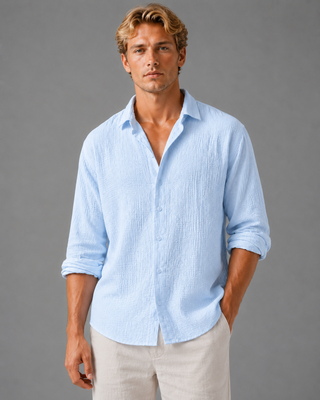 Emile | Men's Linen Button-Up Shirt