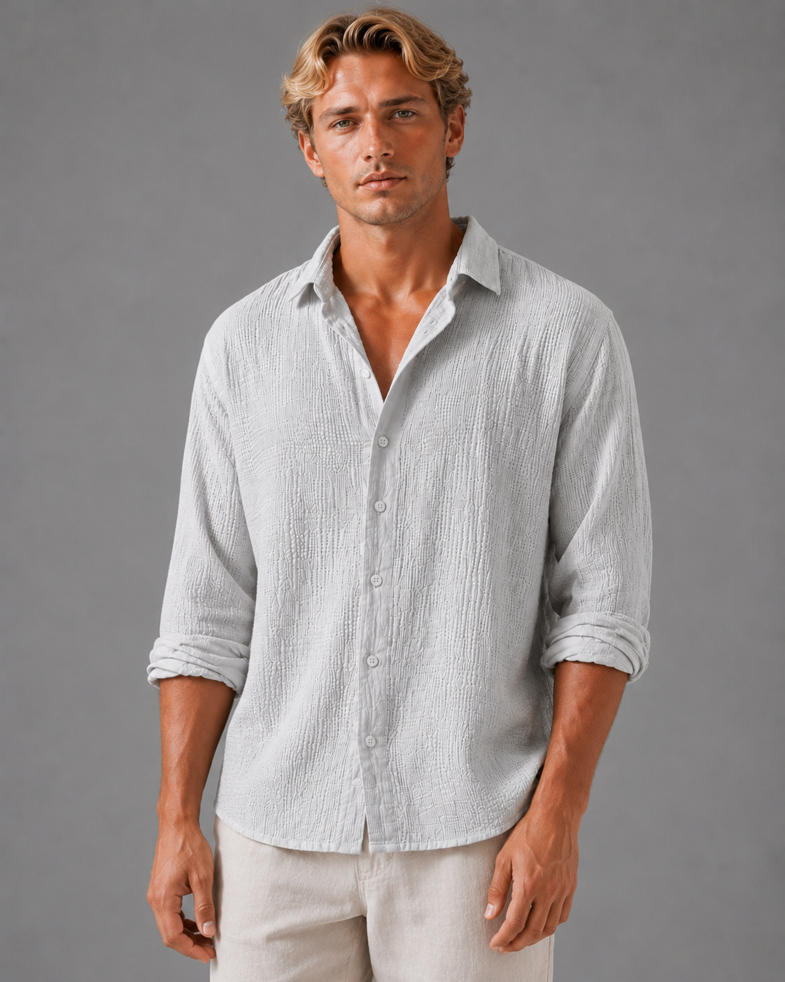 Emile | Men's Linen Button-Up Shirt