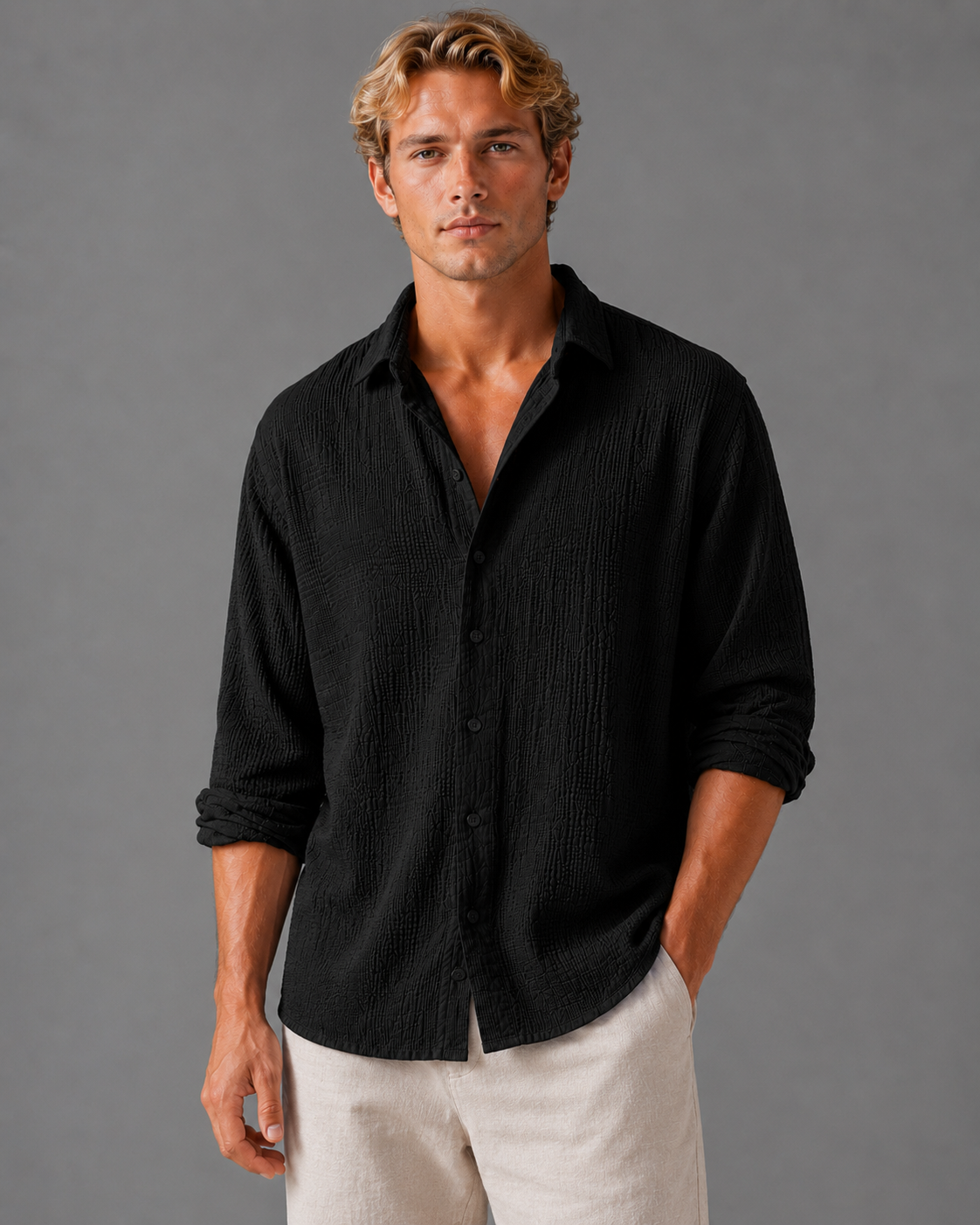 Emile | Men's Linen Button-Up Shirt