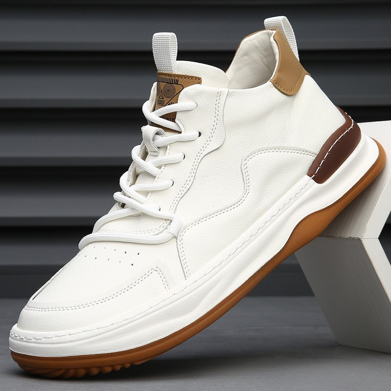 Men's Premium Italian Leather Trainers | Comfortable Stylish Sneakers 1