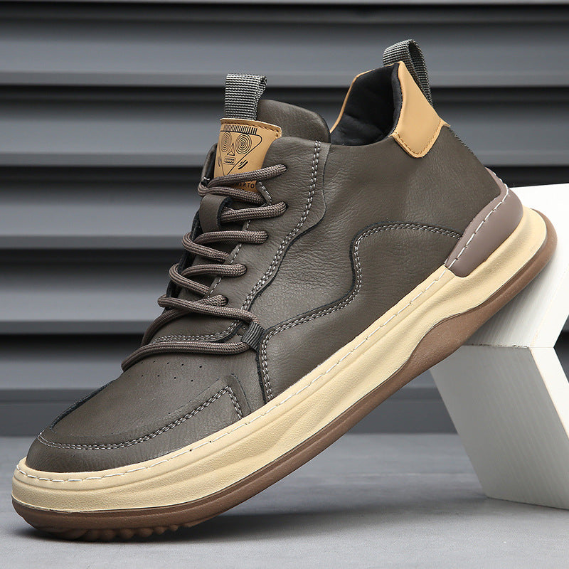 Men's Premium Italian Leather Trainers | Comfortable Stylish Sneakers 4