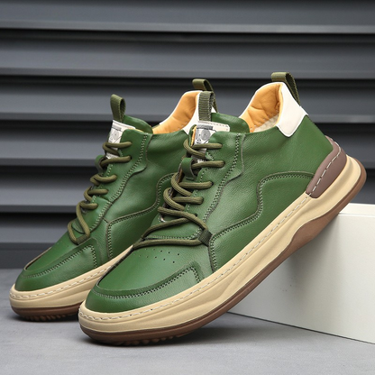 Men's Premium Italian Leather Trainers | Comfortable Stylish Sneakers 6