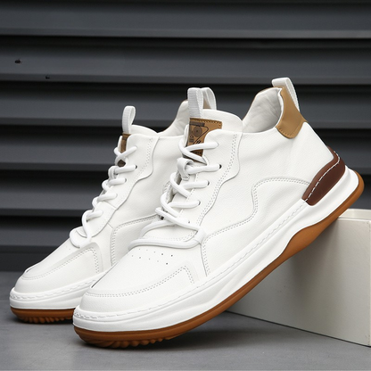 Men's Premium Italian Leather Trainers | Comfortable Stylish Sneakers 8