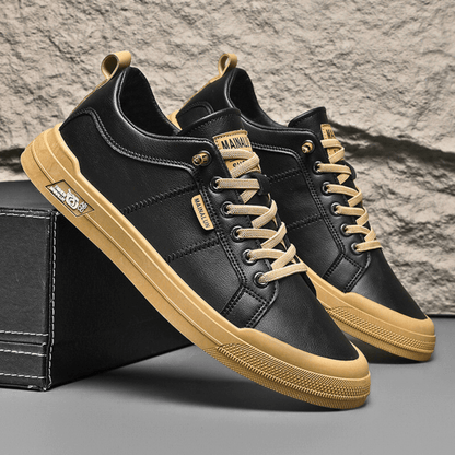Men's Premium Leather Sneakers | Stylish Comfortable Low-Top Trainers 1