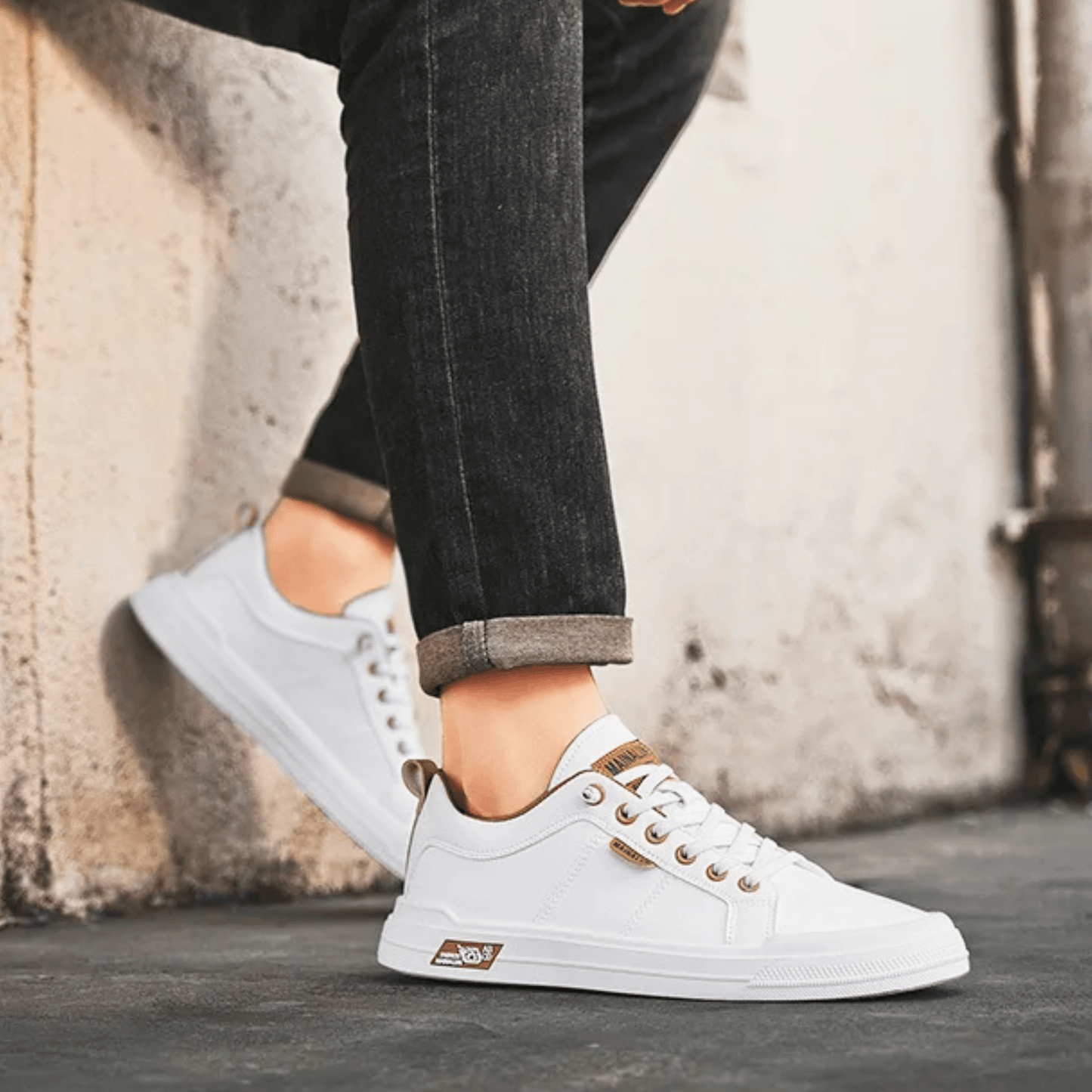 Men's Premium Leather Sneakers | Stylish Comfortable Low-Top Trainers 3