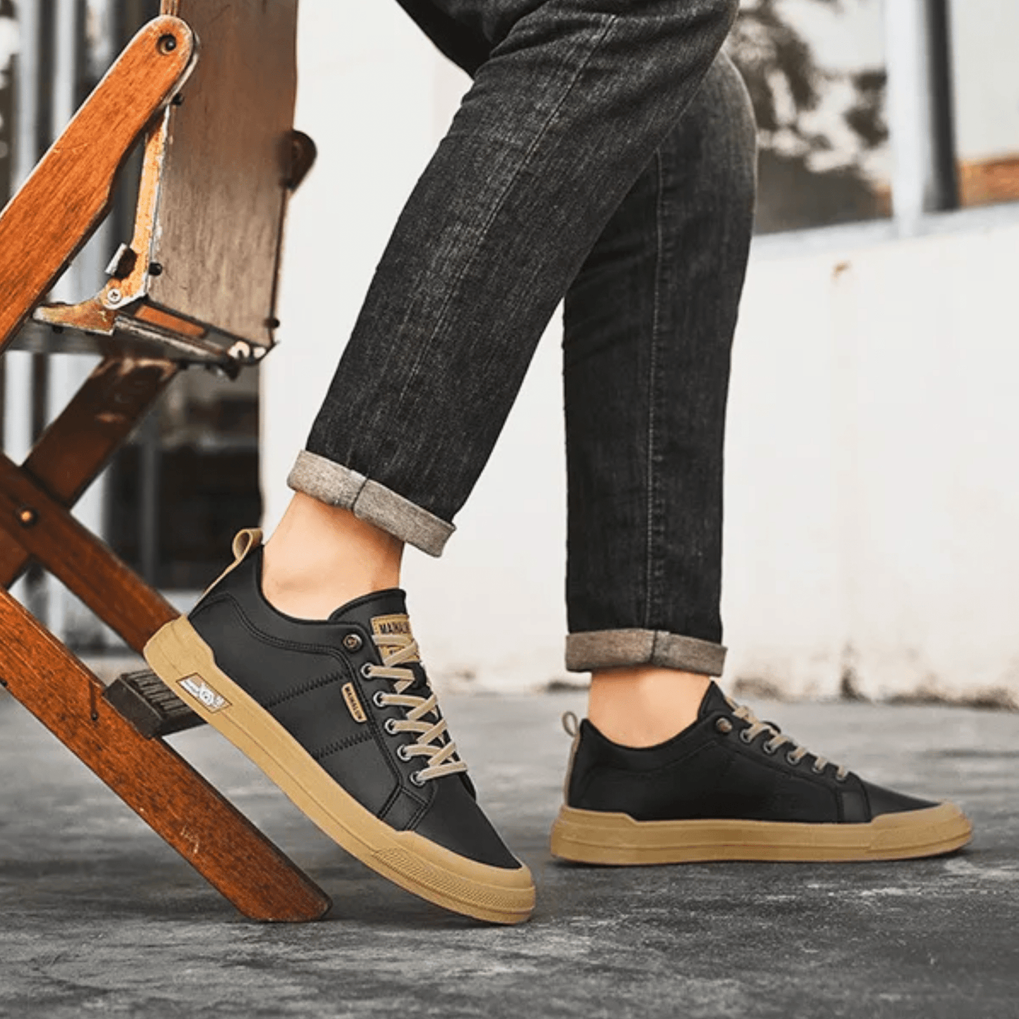 Men's Premium Leather Sneakers | Stylish Comfortable Low-Top Trainers 5