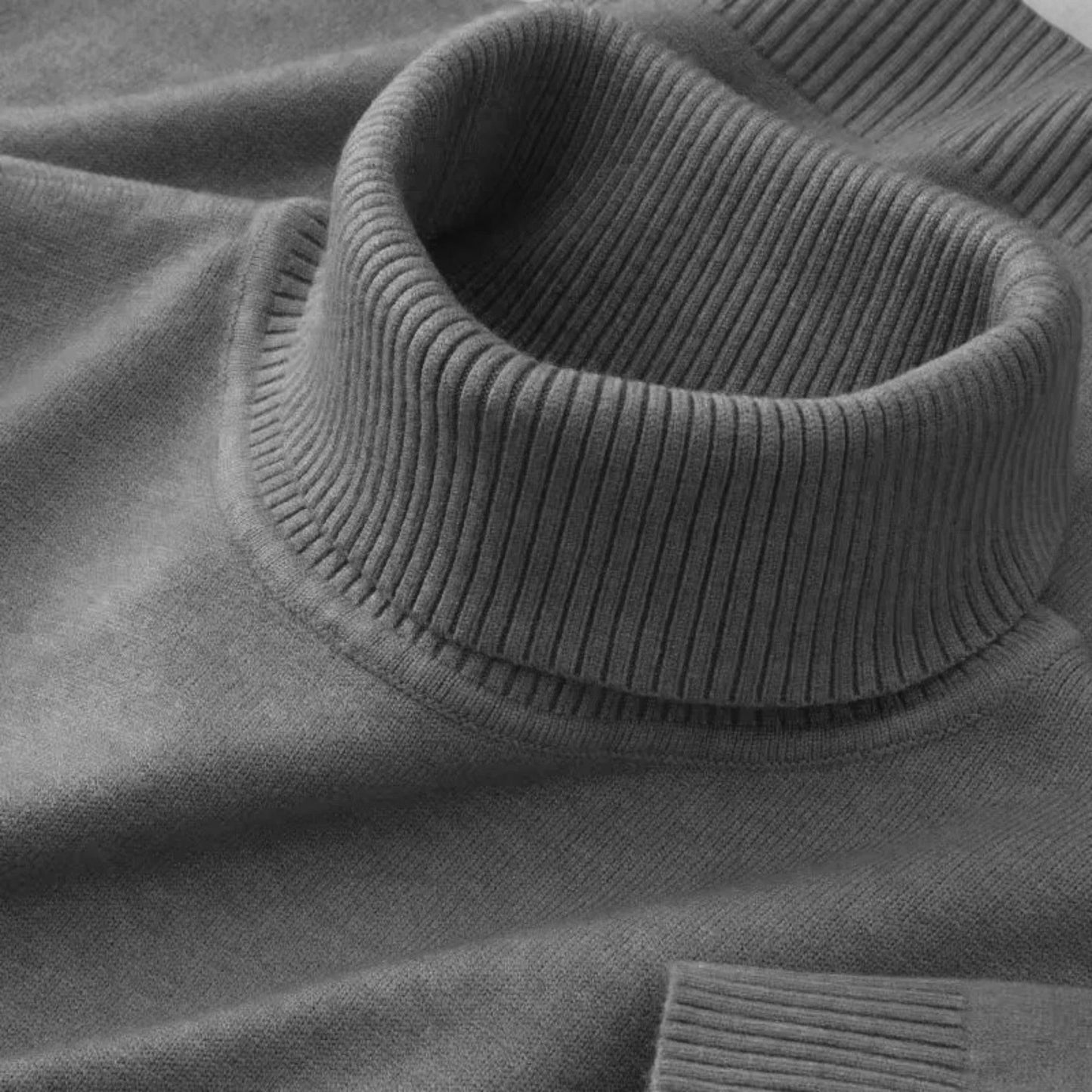 Men's Premium Wool Blend Turtleneck Sweater | Classic Comfortable Autumn Knitwear 4