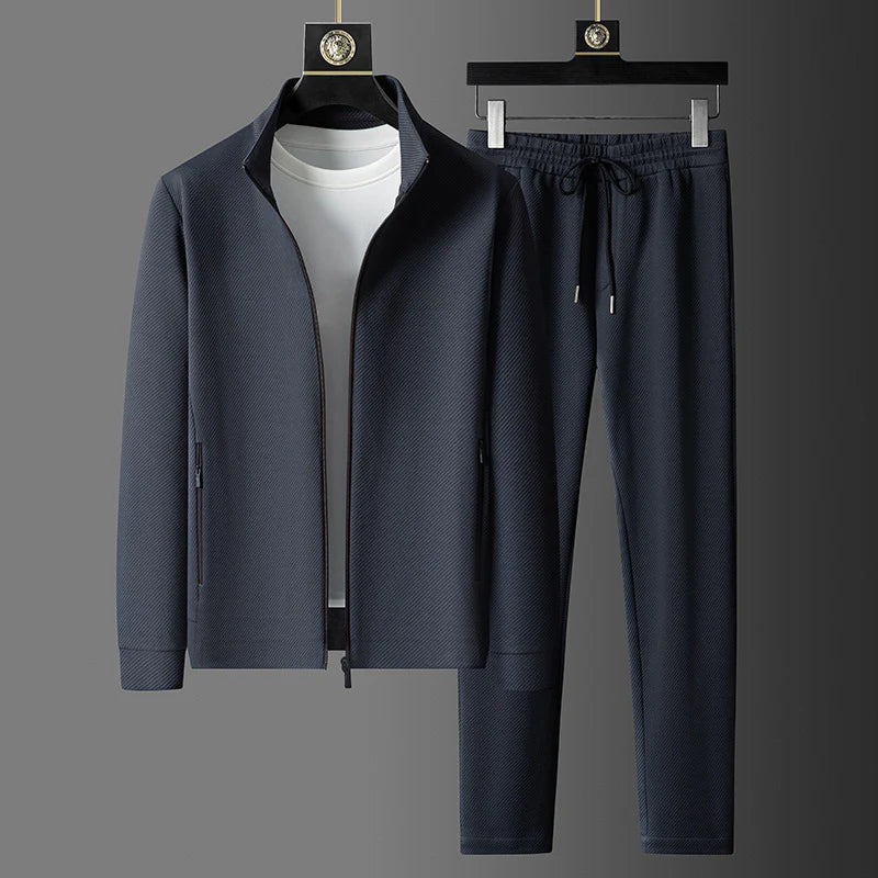 Men's Soft Fabric Tracksuit | Stylish Minimalist Two-Piece Set for Everyday Comfort 1