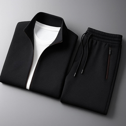 Men's Soft Fabric Tracksuit | Stylish Minimalist Two-Piece Set for Everyday Comfort 3