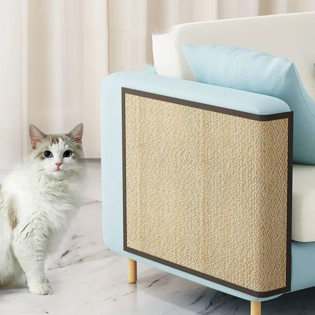 Natural Bamboo Cat Scratcher - Furniture Protector Sofa Mat Board Cat Scratcher