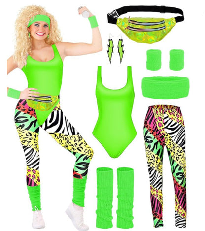 Roxy | Women's 1980s Seven-Piece Costume Set