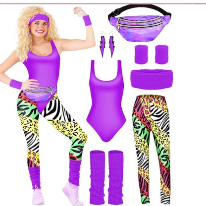 Roxy | Women's 1980s Seven-Piece Costume Set