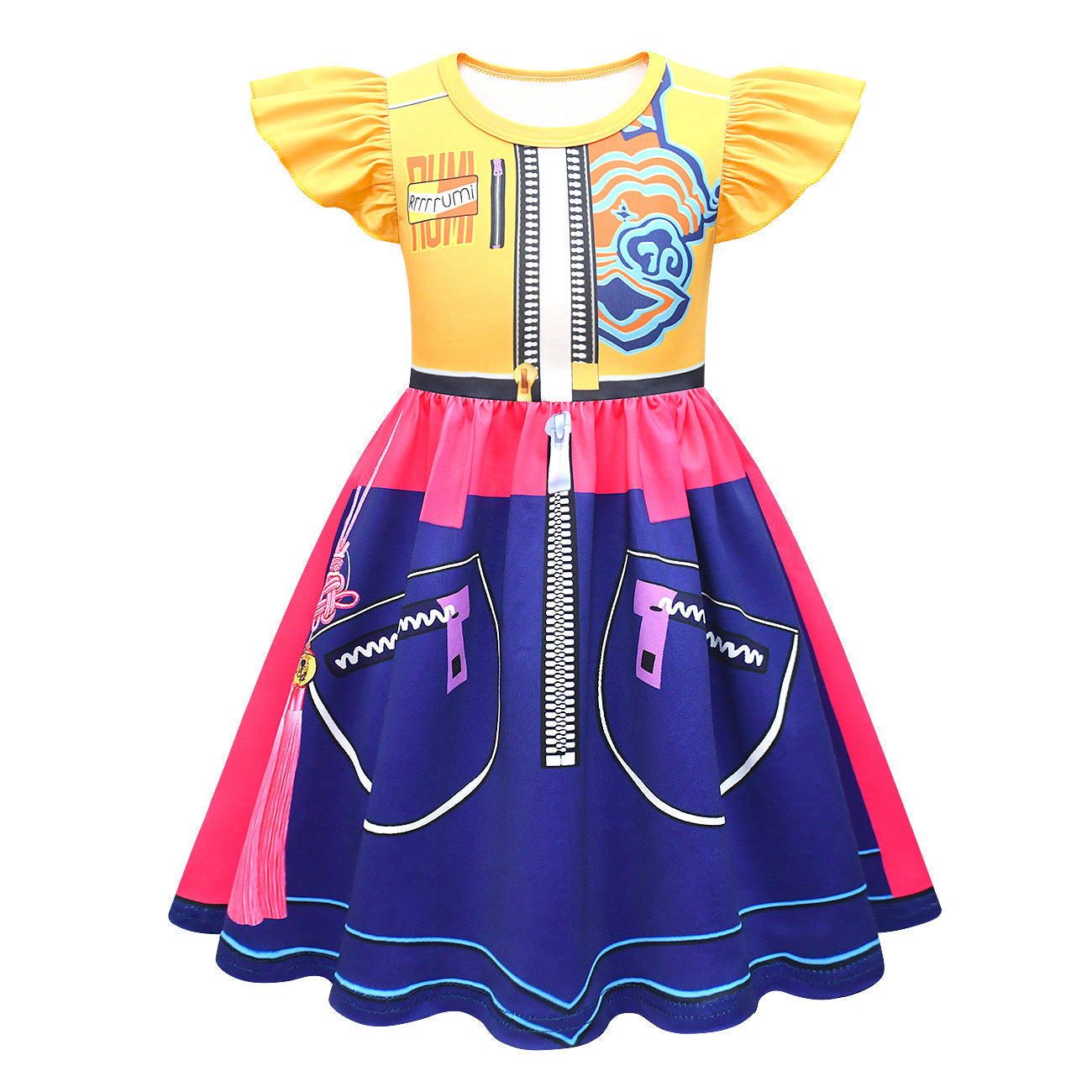 Girls Pop Star Dress Fancy Daily Cosplay Dress Wig Halloween Costumes