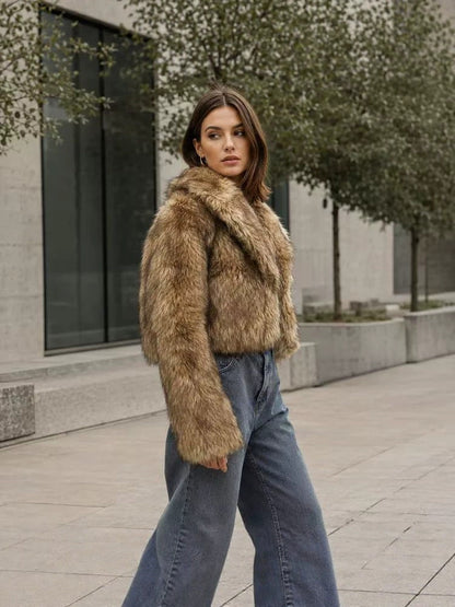 Bianca | Shaggy Faux Fur Cropped Jacket