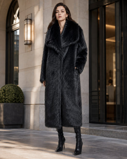 Margot | Cropped Faux Fox Fur Jacket