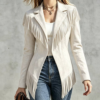 Dakota | Faux Suede Fringe Western Jacket