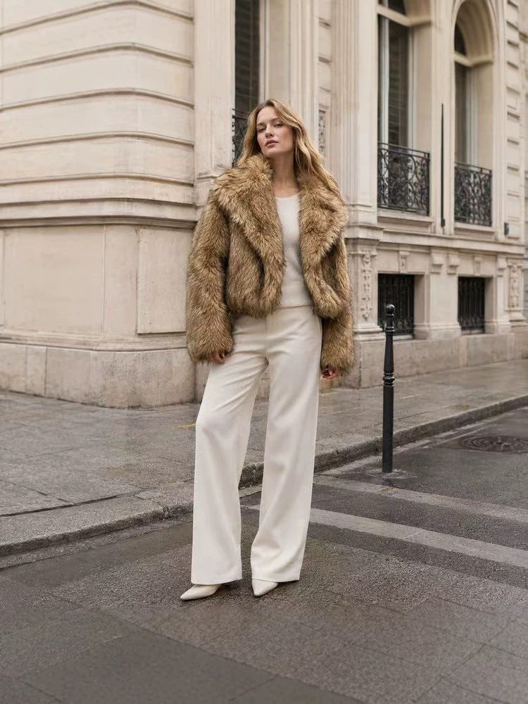 Bianca | Shaggy Faux Fur Cropped Jacket