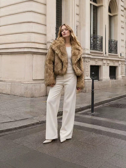 Bianca | Shaggy Faux Fur Cropped Jacket