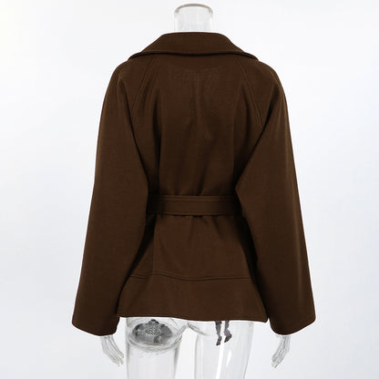 Elodie | Belted Wool Blend Wrap Coat