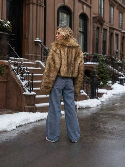 Bianca | Shaggy Faux Fur Cropped Jacket