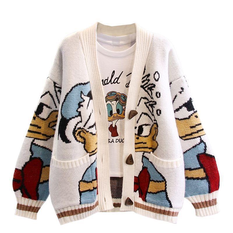 Suki | Women's Oversized Cartoon Knit Cardigan