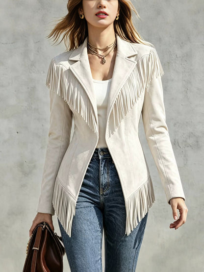 Dakota | Faux Suede Fringe Western Jacket