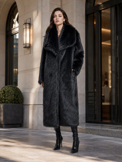 Margot | Cropped Faux Fox Fur Jacket