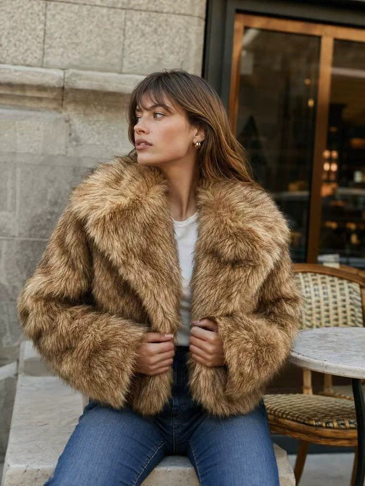 Bianca | Shaggy Faux Fur Cropped Jacket