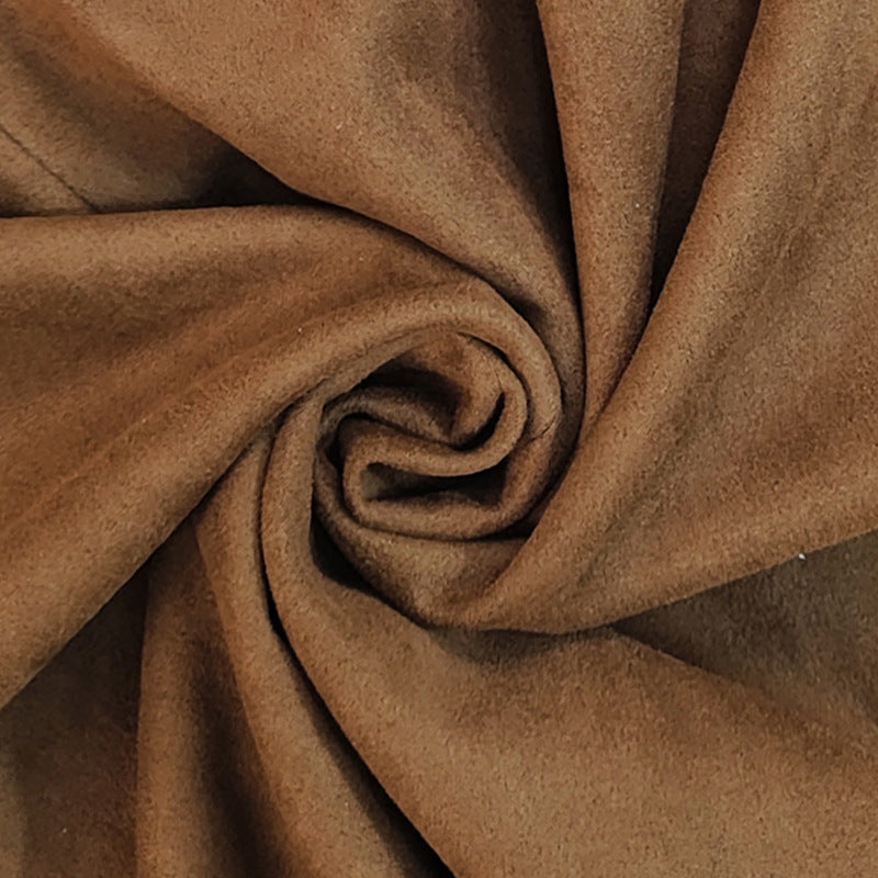 Delphine | Faux Suede Belted Trench Coat