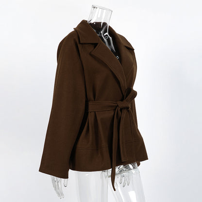 Elodie | Belted Wool Blend Wrap Coat