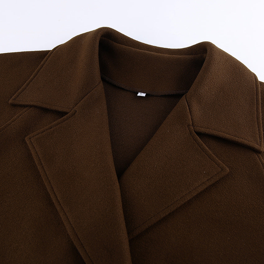 Elodie | Belted Wool Blend Wrap Coat