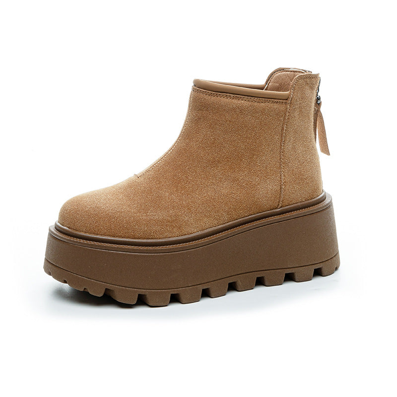 Aurora | Platform Suede Winter Ankle Boots