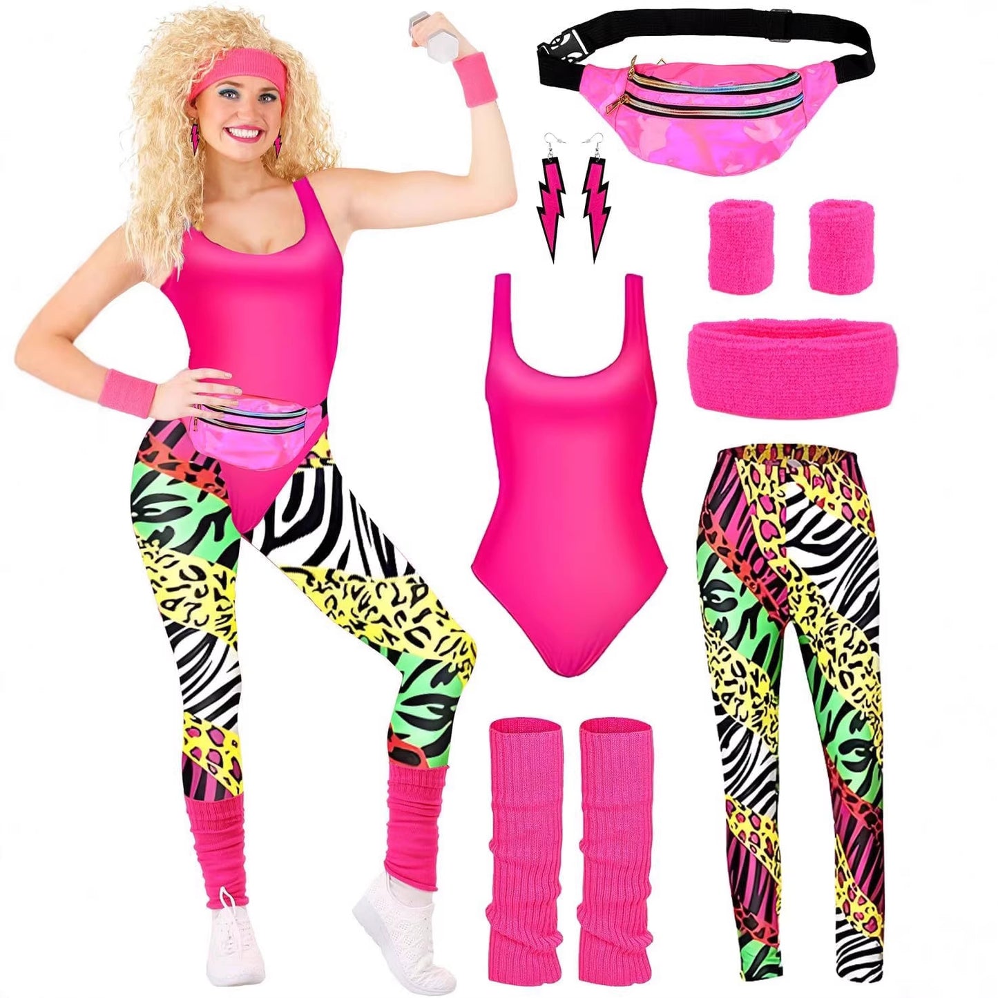 Roxy | Women's 1980s Seven-Piece Costume Set