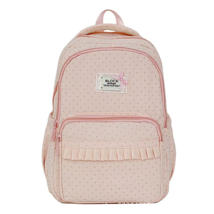 Stylish Polka Dot Ruffled Backpack