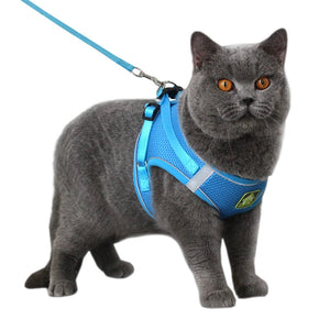 Reflective Cat Harness Vest With Walking Lead Leash