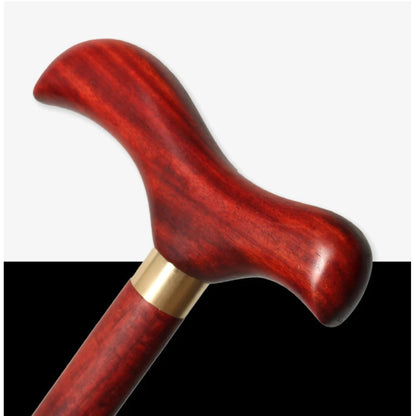 Luxury Red and Black Bird-Shaped Handle Walking Stick – African Wood Design