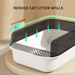 Semi-Closed Large Capacity Cat Litter Box