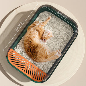 Semi-Closed Large Capacity Cat Litter Box